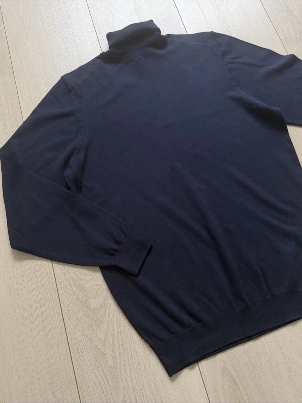 Zara Dark Navy Turtleneck Top